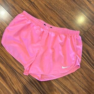 Nike Pink Athletic Shorts Lightweight Elastic Waist